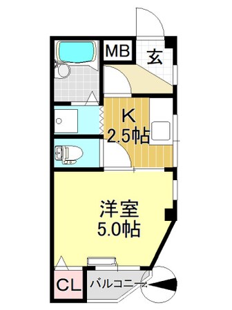 矢田駅 徒歩2分 4階の物件間取画像